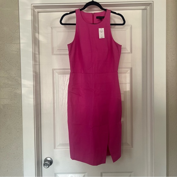 Banana Republic Vibrant Pink Midi Dress, Size 10, NWT - Picture 1 of 6